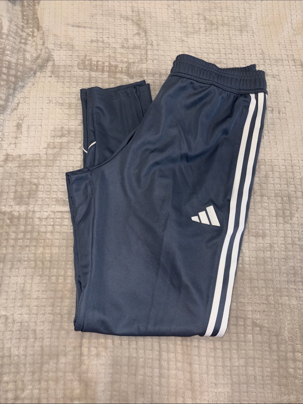 adidas gray Joggers with White Side Stripes